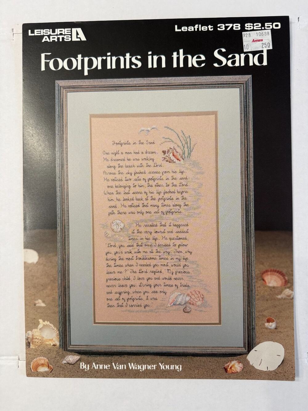 Vintage Footprints in the Sand Cross Stitch Pattern Leaflet 378 Leisure Arts 198